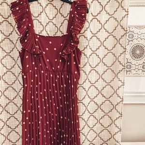 ASOS Rust Polka Dot Dress